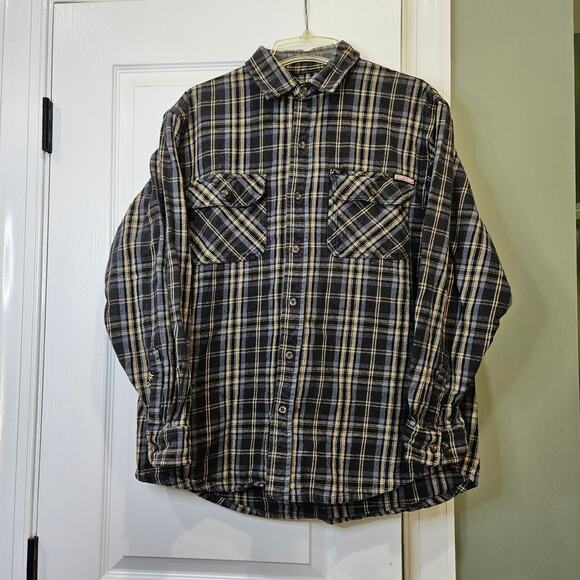 Craftsman Men's Large Plaid 100% Cotton Button Down Shirt - Picture 1 of 8